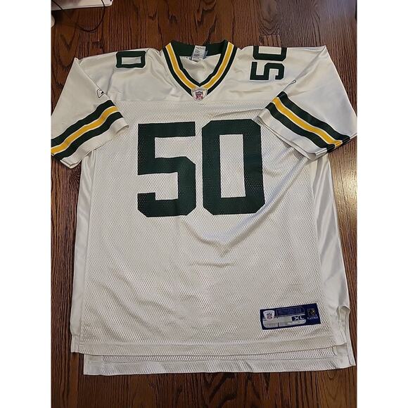 Reebok Green bay Packers A.J. Hawk NFL Football Jersey Mens Size XL AJ - Picture 2 of 9
